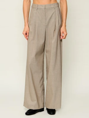 Weekend MaxMara Wełniane spodnie Wkdovvio | Relaxed fit beżowy