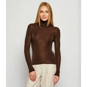 Weekend MaxMara Wełniany golf TESEO | Slim Fit | z dodatkiem jedwabiu