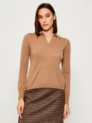 Weekend MaxMara Wełniany sweter CAPPA | Regular Fit | z dodatkiem kaszmiru camel