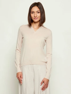 Weekend MaxMara Wełniany sweter CAPPA | Regular Fit | z dodatkiem kaszmiru beżowy
