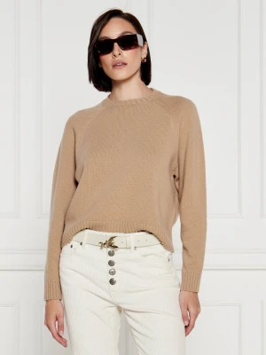 Weekend MaxMara Wełniany sweter Gabbia | Regular Fit camel