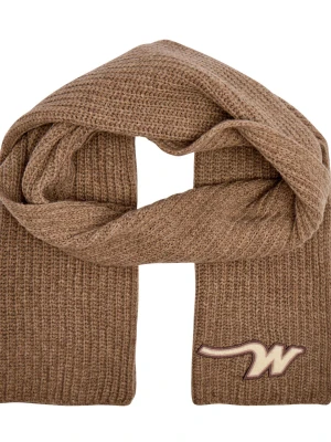 Weekend MaxMara Wełniany szal BARDIES brązowy