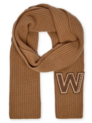 Weekend MaxMara Wełniany szal BARDIES brązowy