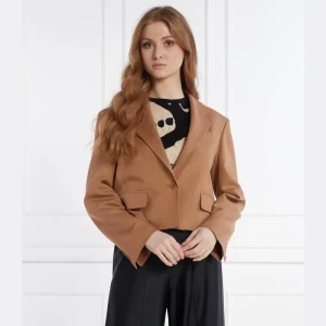 Weekend MaxMara Żakiet | Cropped Fit | z dodatkiem lnu