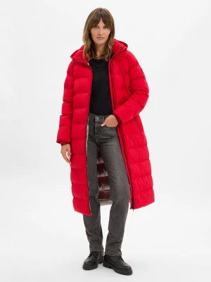 Wellensteyn Damski płaszcz funkcjonalny - Goldmine Extra Long Kobiety czerwony jednolity,