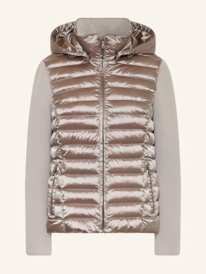 Wellensteyn Kurtka Pikowana Italy Combi Italco Z Mieszanki Materiałów, Z Odpinanym Kapturem beige