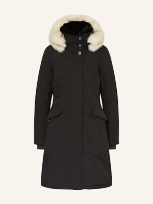 Wellensteyn Parka Enterprise Classic Long Z Izolacją Dupont™ Sorona® I Odpinanym Sztucznym Futrem schwarz