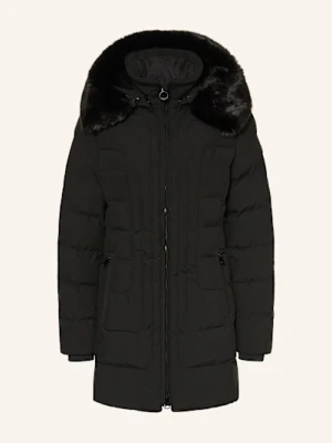 Wellensteyn Płaszcz Pikowany Belvitesse Long Z Izolacją Dupont™ Sorona® I Odpinanym Sztucznym Futrem schwarz