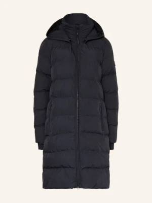 Wellensteyn Płaszcz Pikowany Goldmine Long Z Izolacją Dupont™ Sorona® I Odpinanym Kapturem blau