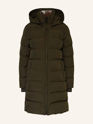 Wellensteyn Płaszcz Pikowany Goldmine Long Z Izolacją Dupont™ Sorona® I Odpinanym Kapturem gruen