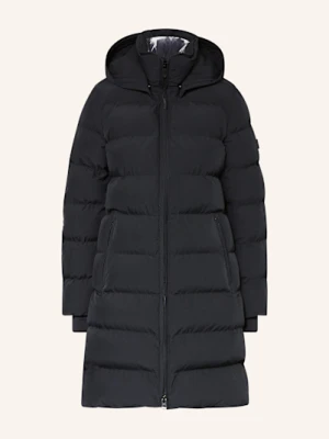 Wellensteyn Płaszcz Pikowany Goldmine Long Z Izolacją Dupont™ Sorona® I Odpinanym Kapturem schwarz