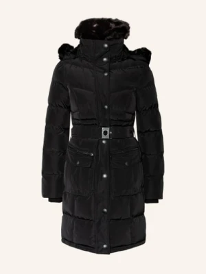 Zdjęcie produktu Wellensteyn Płaszcz Pikowany Opium Z Odpinanym Sztucznym Futrem schwarz