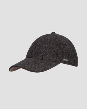 Wełniana Czapka Z Daszkiem Męska Stetson Baseball Cap Wool Herringbone