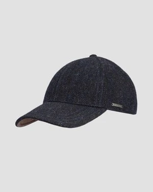 Wełniana Czapka Z Daszkiem Męska Stetson Baseball Cap Wool Herringbone