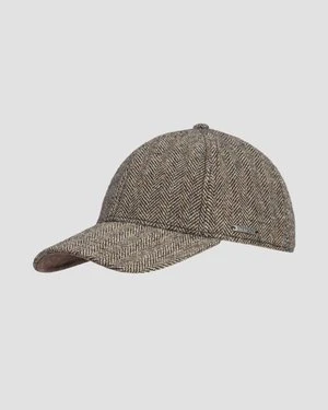 Wełniana Czapka Z Daszkiem Męska Stetson Baseball Cap Wool Herringbone
