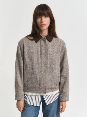 Wełniana kurtka z kontrastowym kołnierzem GANT