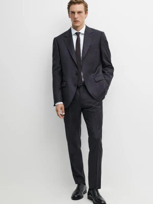 Wełniana Marynarka Garniturowa - Granatowy - Massimo Dutti - Male