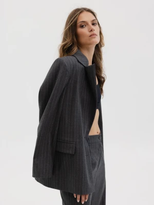 WEŁNIANA MARYNARKA MATYLDA SZARA L - Flawless