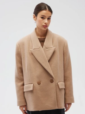 Wełniana marynarka w kolorze CAMEL - BEXLEY Marsala