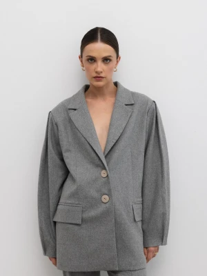 Wełniana marynarka w kolorze SZARYM - CADIZ Marsala