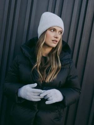 WEŁNIANE RĘKAWICZKI INES JASNO SZARE One size - Flawless