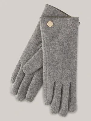 Wełniane rękawiczki w kolorze szarym z efektem melanżu Joop