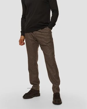 Wełniane Spodnie Męskie Alberto Lou-j-pl - Wool Herringbone