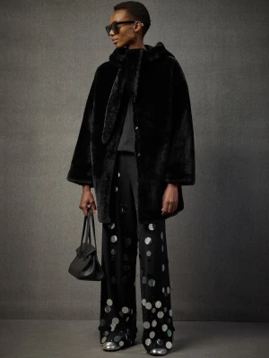 WEŁNIANE SPODNIE Z CEKINAMI LIVIANA CONTI