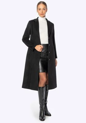 Wełniany płaszcz z domieszką kaszmiru czarny Wittchen