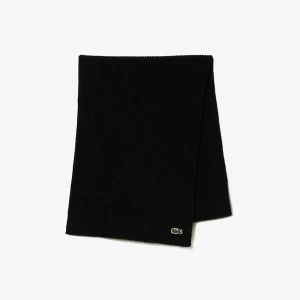 Wełniany Prążkowany Szalik Unisex Lacoste