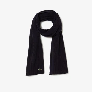 Wełniany Prążkowany Szalik Unisex Lacoste
