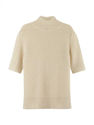 Hessnatur Wełniany sweter w kolorze beżowym rozmiar: 40