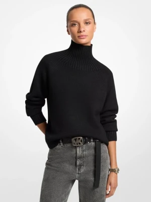 Wełniany sweter z golfem Michael Kors CZARNY (Czarny)