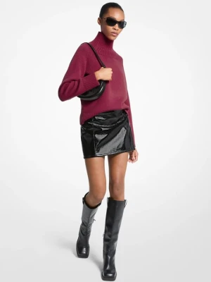 Wełniany sweter z golfem Michael Kors OXBLOOD (Czerwony)
