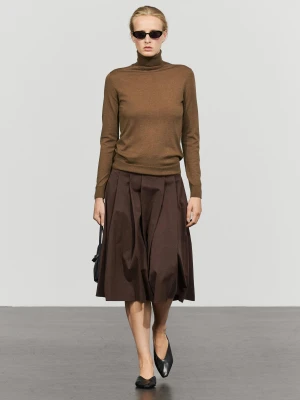 Wełniany Sweter Z Golfem - Toffee - Massimo Dutti - Female