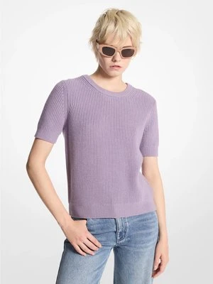 Wełniany sweter z krótkim rękawem MICHAEL Michael Kors