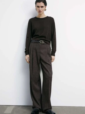 Wełniany sweterek „ESSENTIAL” z lureksowymi detalami PATRIZIA PEPE