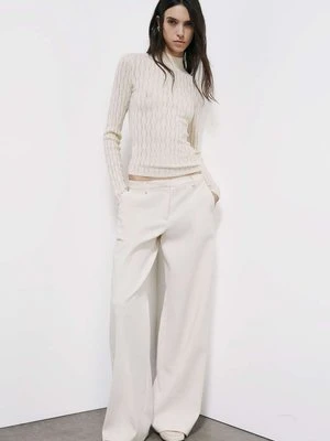 Wełniany sweterek żakardowy z golfem PATRIZIA PEPE