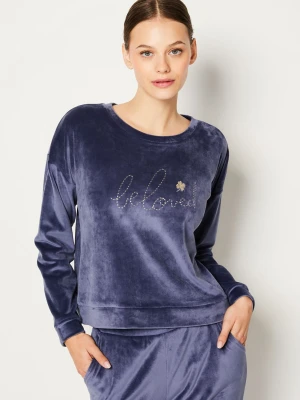Welurowa bluza od piżamy Etam