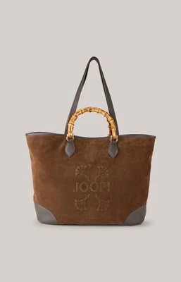 Welurowa torba shopper Dolcezza Meryl w brązowym kolorze Joop