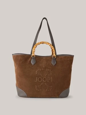 Welurowa torba shopper Dolcezza Meryl w brązowym kolorze Joop