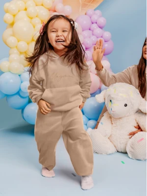 Welurowy dres dziecięcy GIZMO - beżowy  magmac 