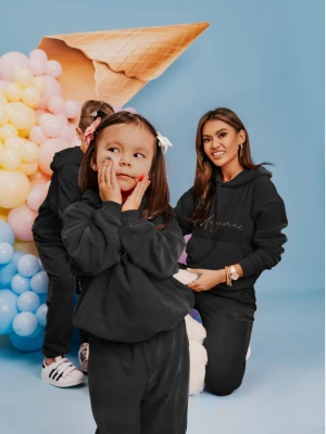 Welurowy dres dziecięcy - GIZMO - czarny  magmac 