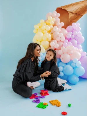 Welurowy dres dziecięcy LILLY - czarny  magmac 