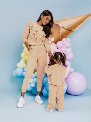 Welurowy dres dziecięcy - WILLY - beżowy  magmac 