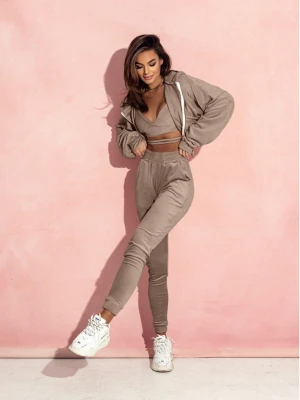 Welurowy komplet dresowy 3w1 LARS - cappuccino  magmac 