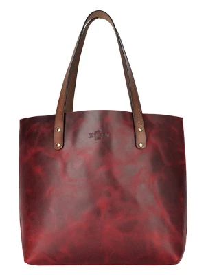 WEZBEY Skórzana torebka "Juana" w kolorze bordowym - 39 x 35 x 13 cm rozmiar: onesize