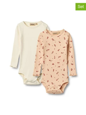 Wheat Body (2 szt.) "Regitze" w kolorze beżowym i pomarańczowym rozmiar: 68