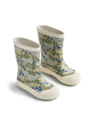 Wheat Kalosze "Muddy" w kolorze niebiesko-zielono-kremowym rozmiar: 25