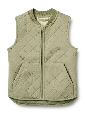 Wheat Kamizelka pikowana "Gilet" w kolorze oliwkowym rozmiar: 98